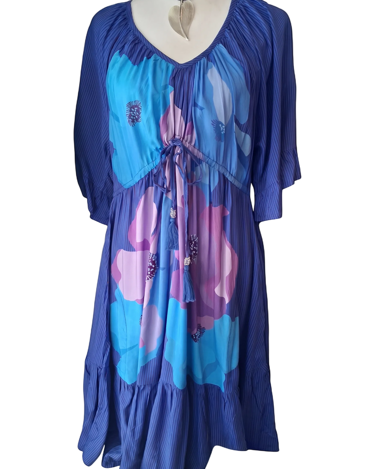 Hana Tie Dress Navy Dresses Lula Soul XS(36)
