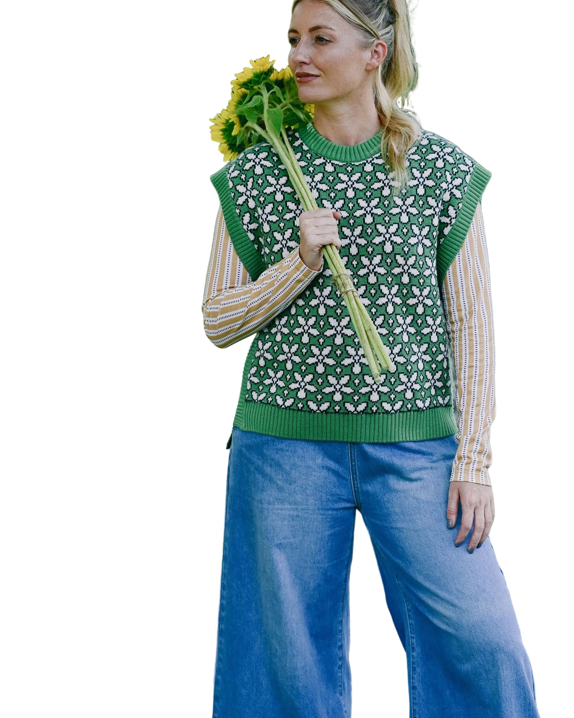 Jo Vest Flowers Tops Lazybones XS/S