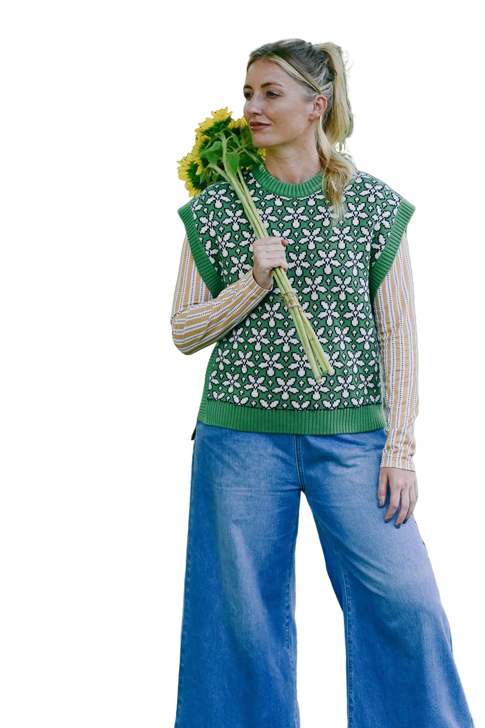 Jo Vest Flowers Tops Lazybones XS/S