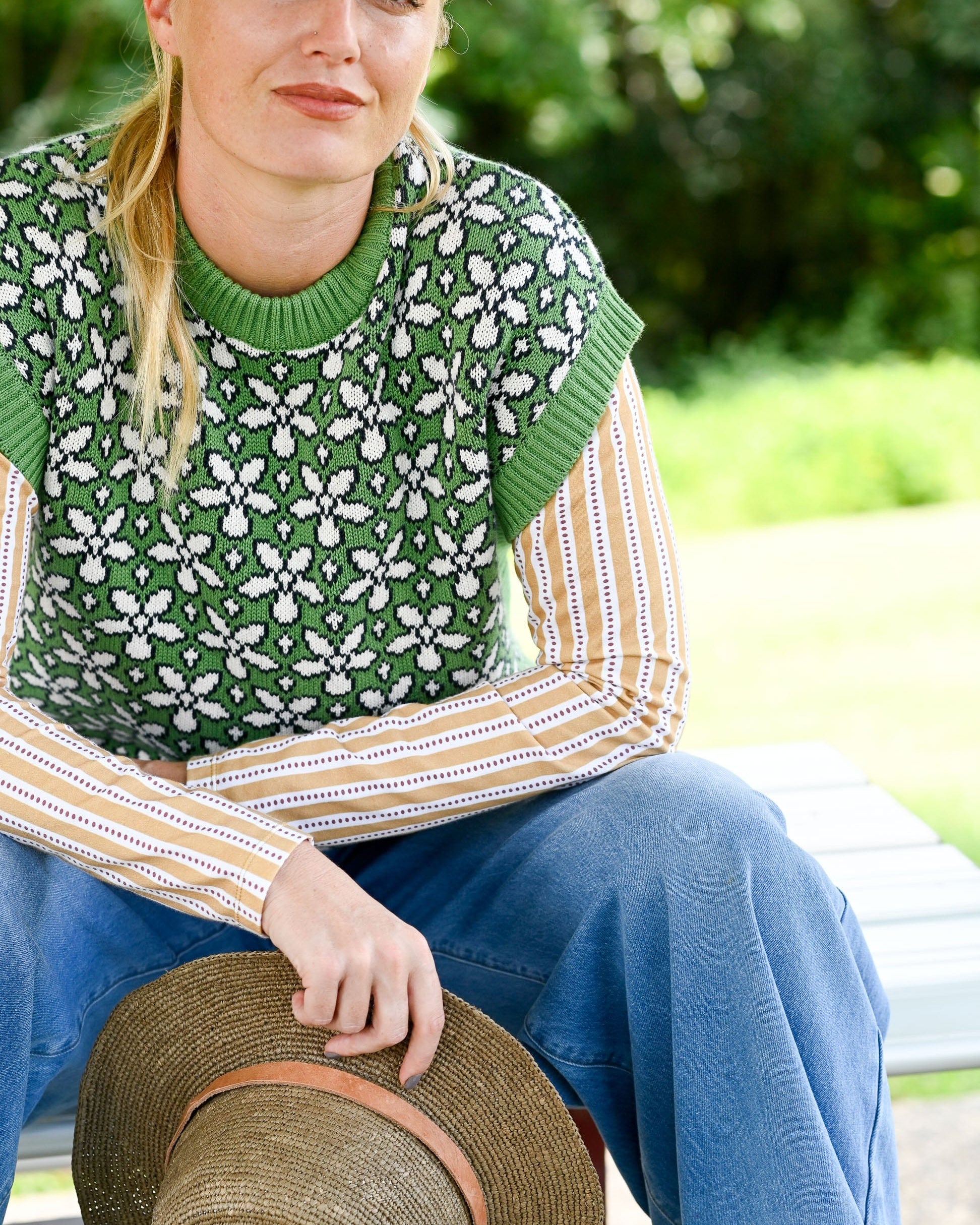 Jo Vest Flowers Tops Lazybones