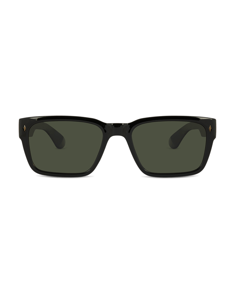 Kirra Mens Sunglass Black/Green Sunglasses & Glasses Wollumbin