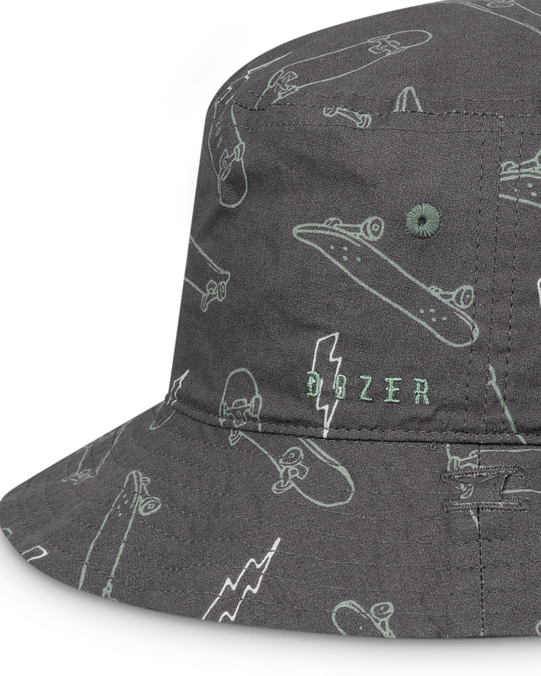 Gawler Boys Bucket Charcoal Kids Hats Dozer