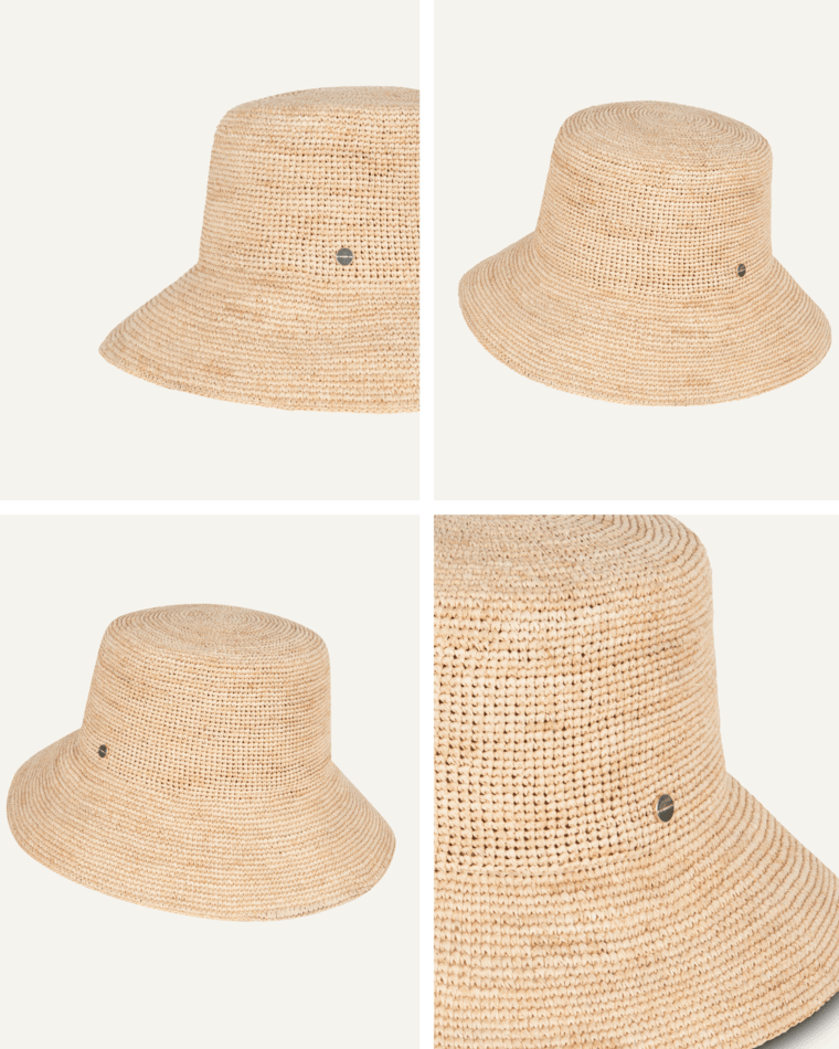 Cue Womens Bucket Natural Hats & Millinery Kooringal
