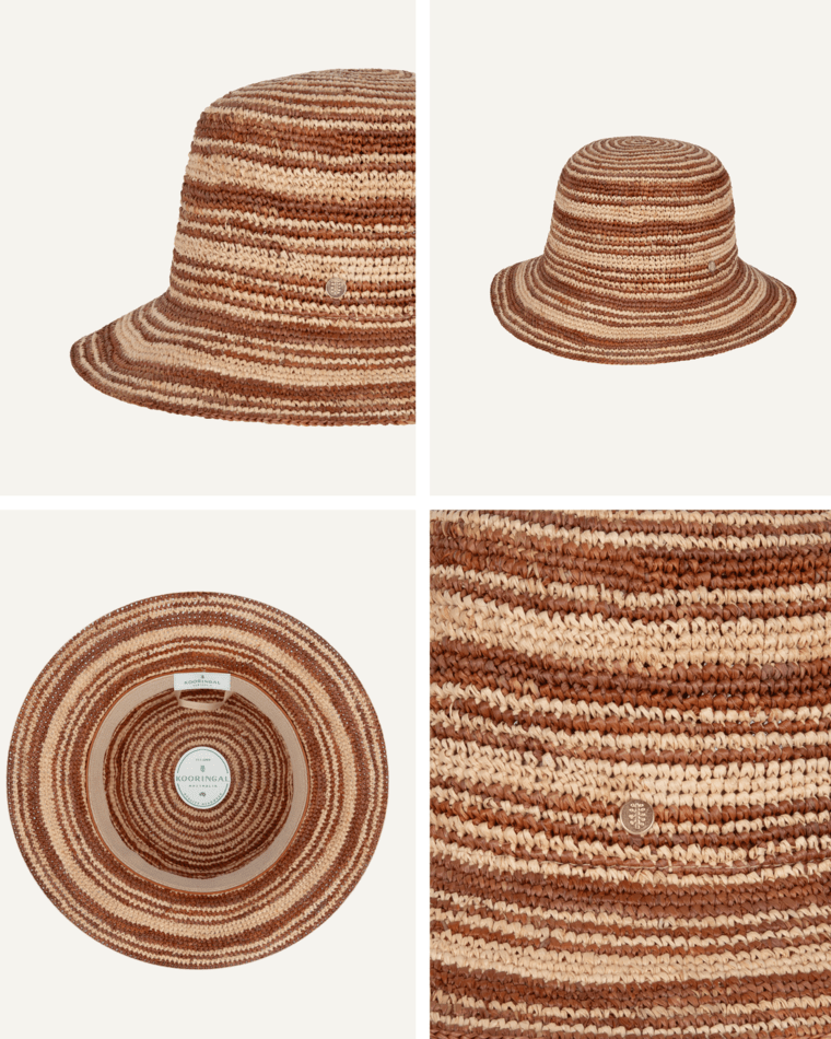 Womens Bucket Raes Toasted Coconut Hats & Millinery Kooringal