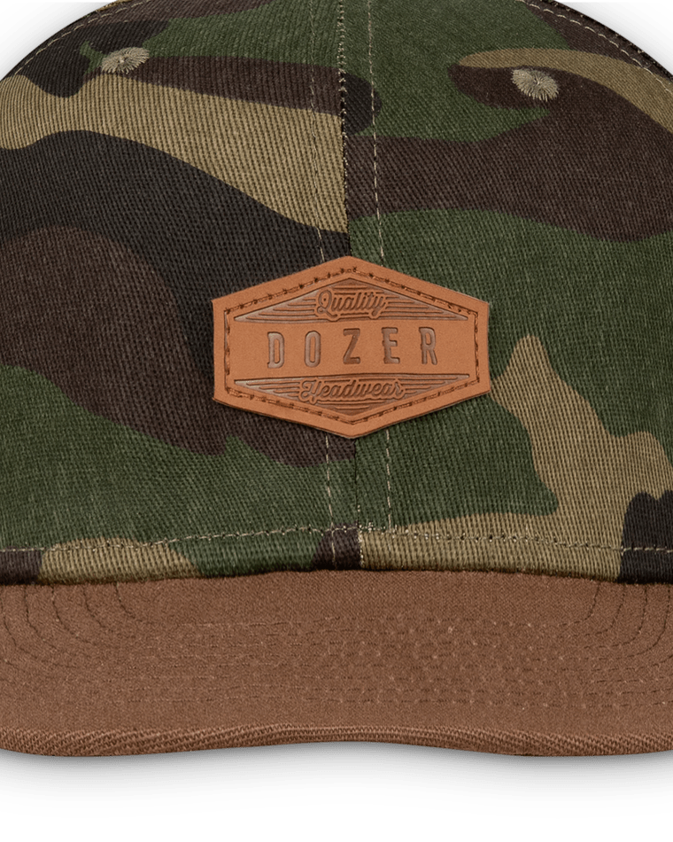 Kristian Boys Flat Brim Cap Camo Kids Hats Dozer