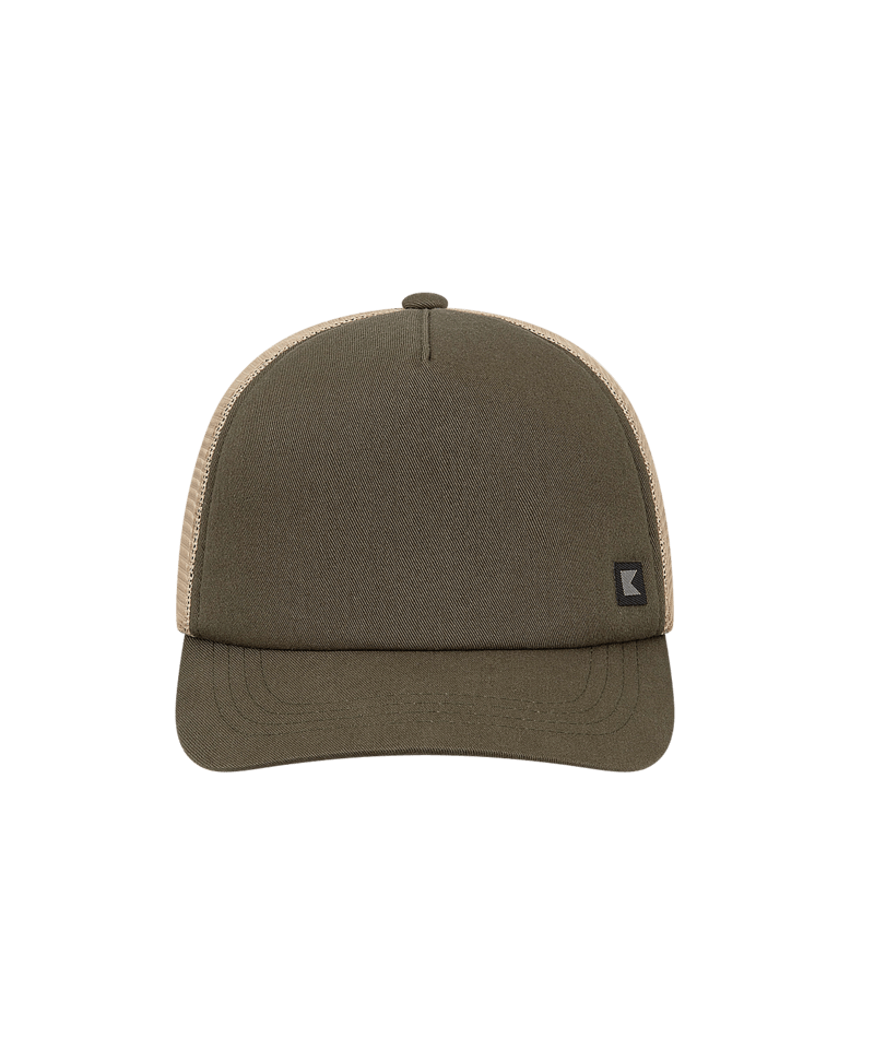 Crescent Mens Trucker Cap Olive Hats & Millinery Kooringal