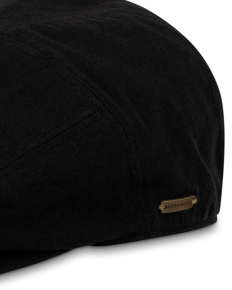 Mens Driver Cap Harlin Black Mens Hats Kooringal