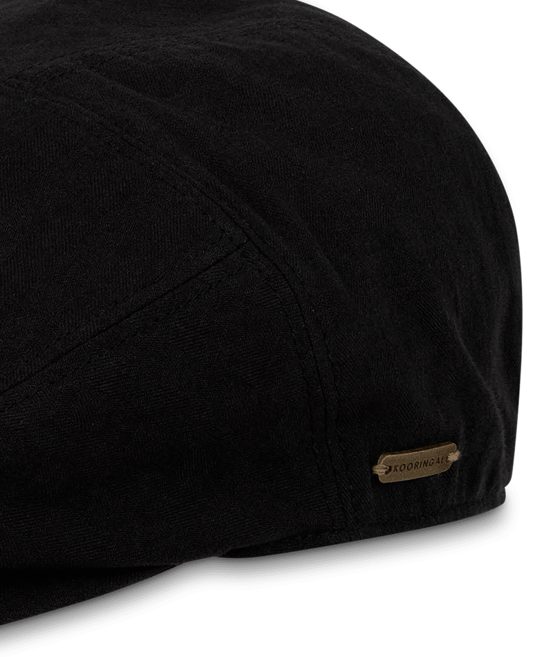 Mens Driver Cap Harlin Black Mens Hats Kooringal