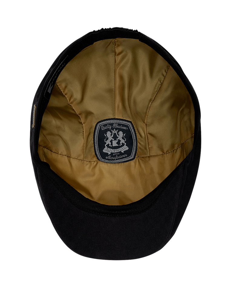 Mens Driver Cap Harlin Black Mens Hats Kooringal