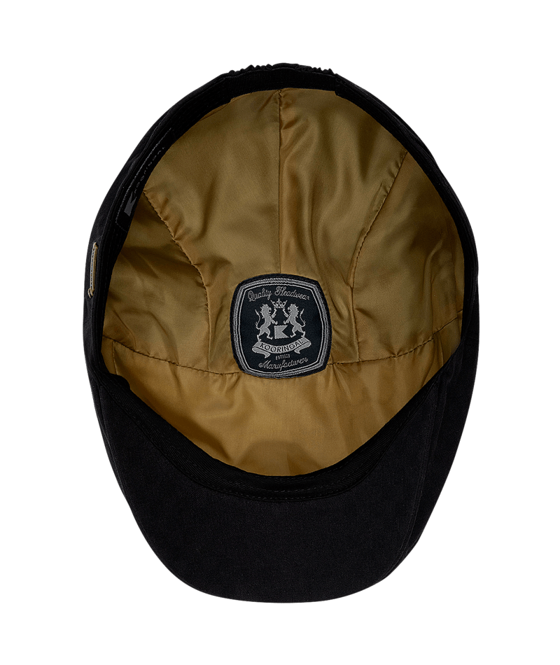 Mens Driver Cap Harlin Black Mens Hats Kooringal