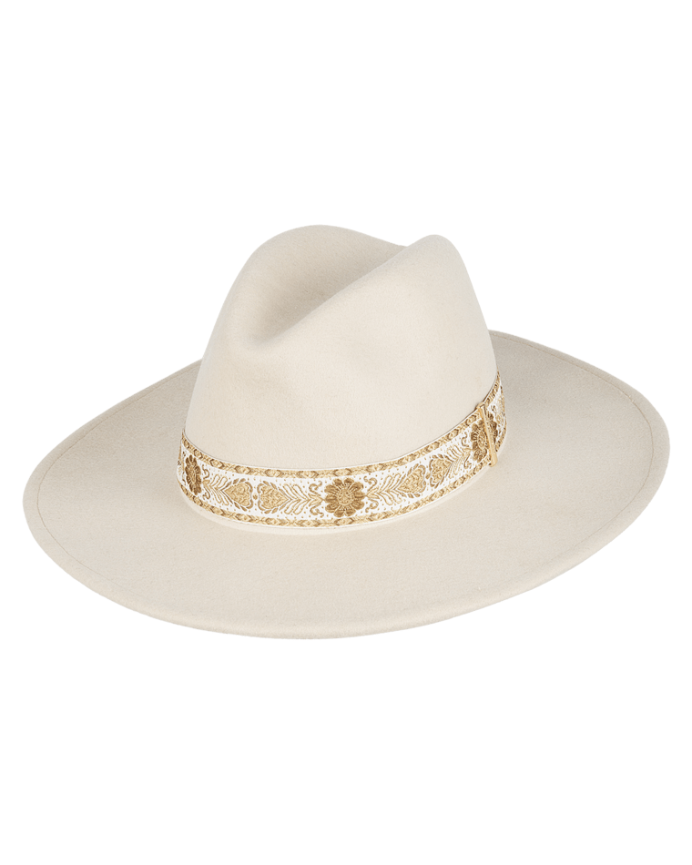 Womens Mid Brim Fedora Elwood Nude Hats & Millinery Kooringal S ( 57cm)