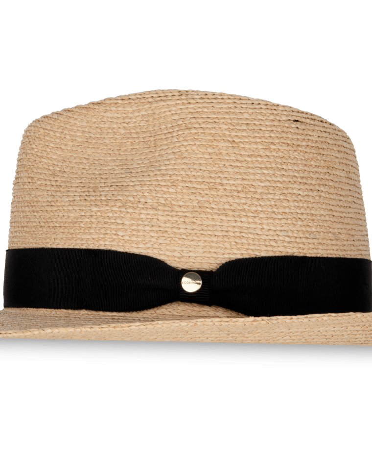 Palm Beach Womens Fedora Natural/Black Hats & Millinery Kooringal