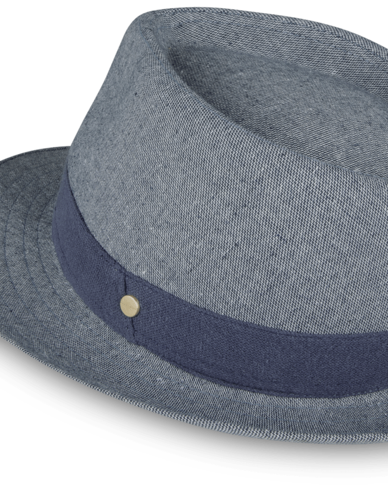 Double Bay Womens Fedora Denim Blue Hats & Millinery Kooringal
