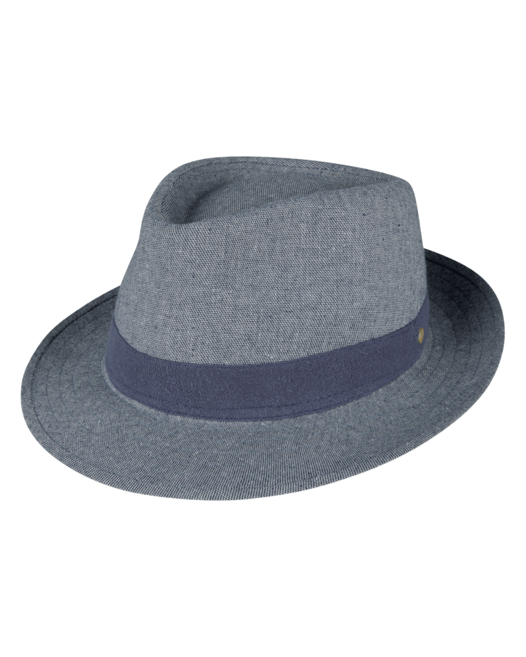 Double Bay Womens Fedora Denim Blue Hats & Millinery Kooringal S (56cm)