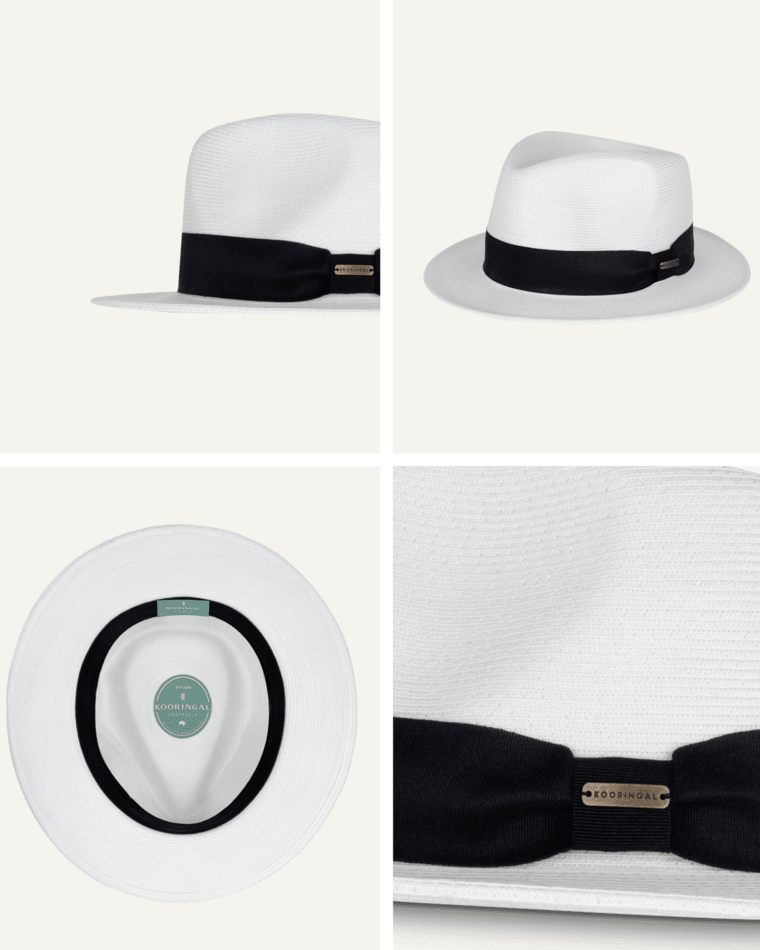 Heron Mens Fedora White Mens Hats Kooringal
