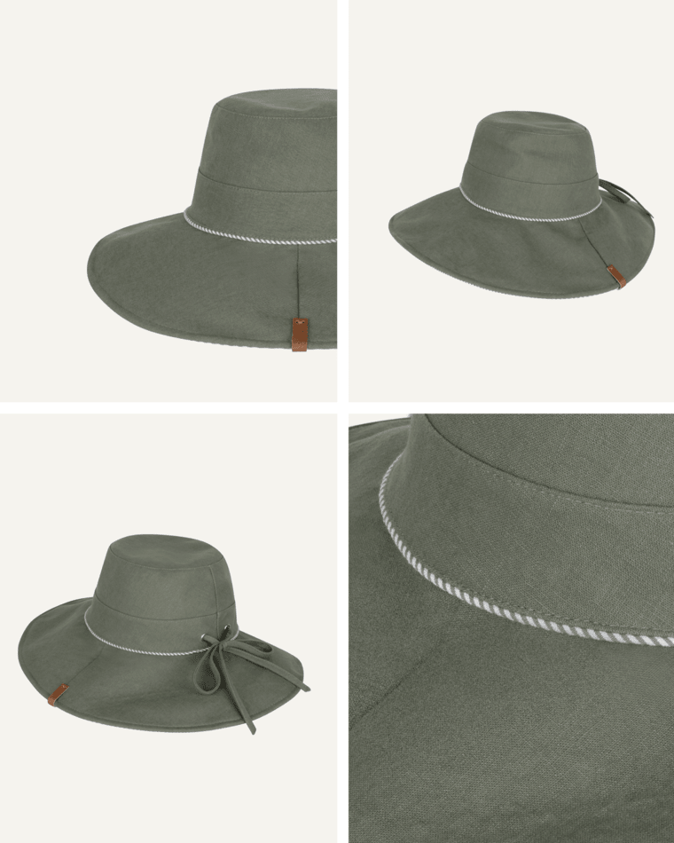 Shelly Beach Womens Floppy Olive Hats & Millinery Kooringal