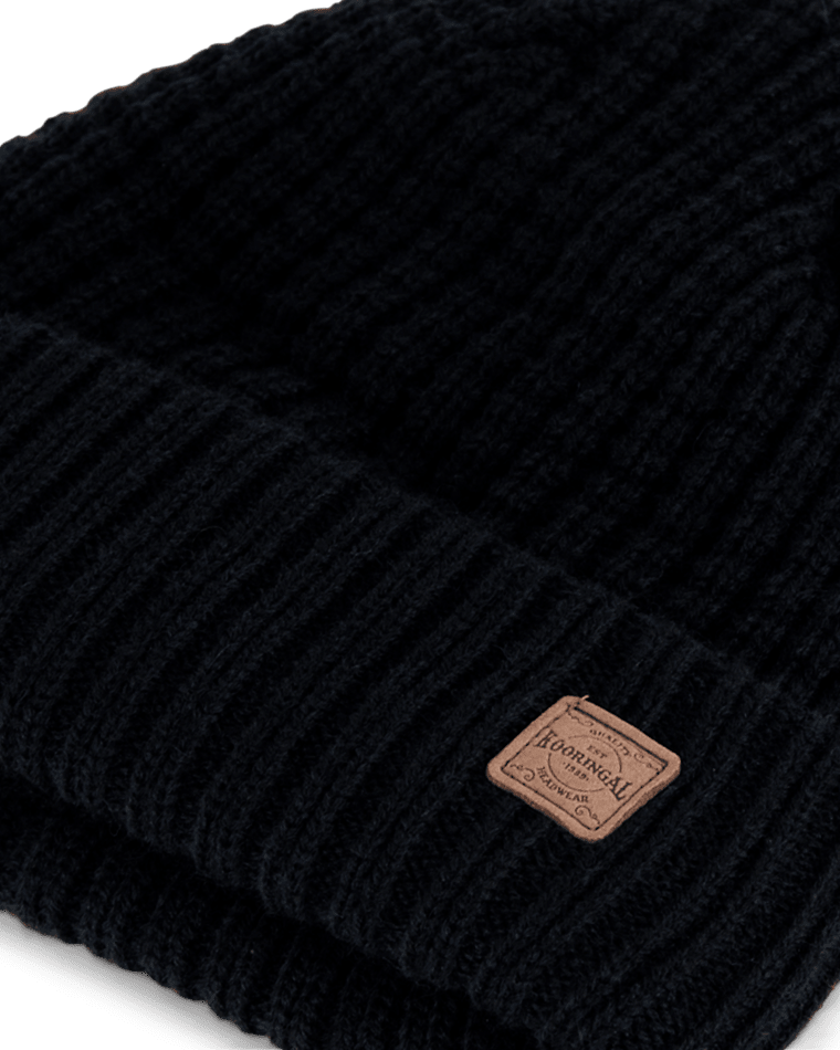 Shadow Mens Beanie Black Hats & Millinery Kooringal