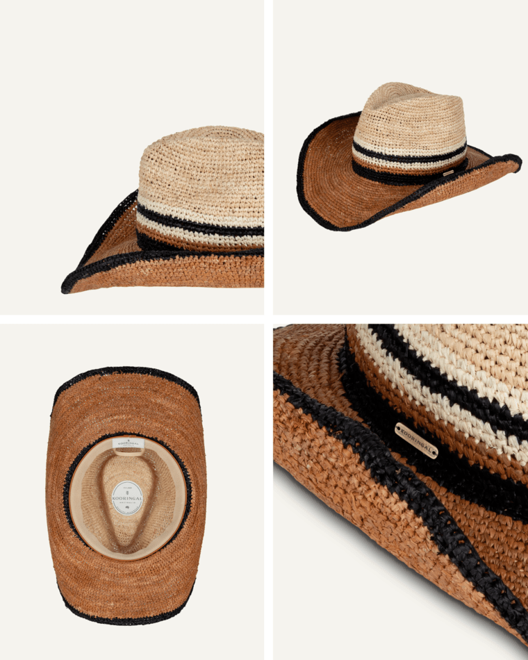 Cabarita Womens Cowboy Natural/Chai Hats & Millinery Kooringal