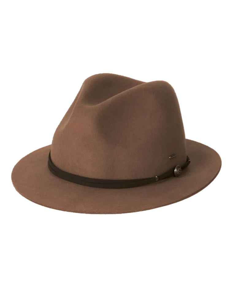 Matilda Womens Mid Brim Chocolate Hats & Millinery Kooringal S