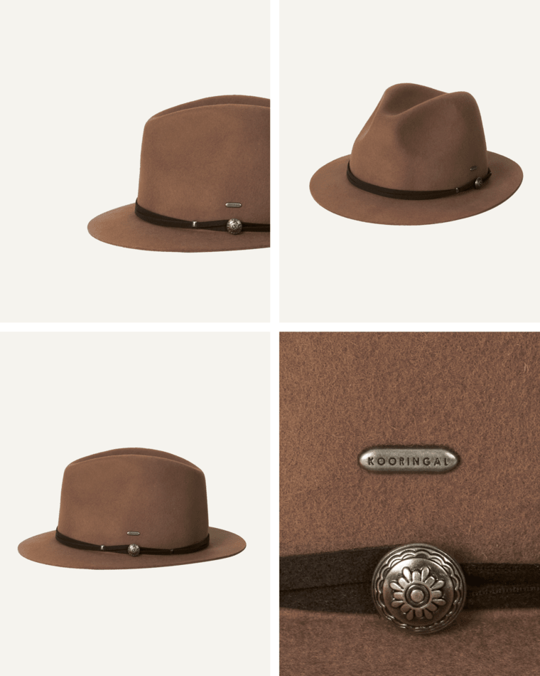 Matilda Womens Mid Brim Chocolate Hats & Millinery Kooringal