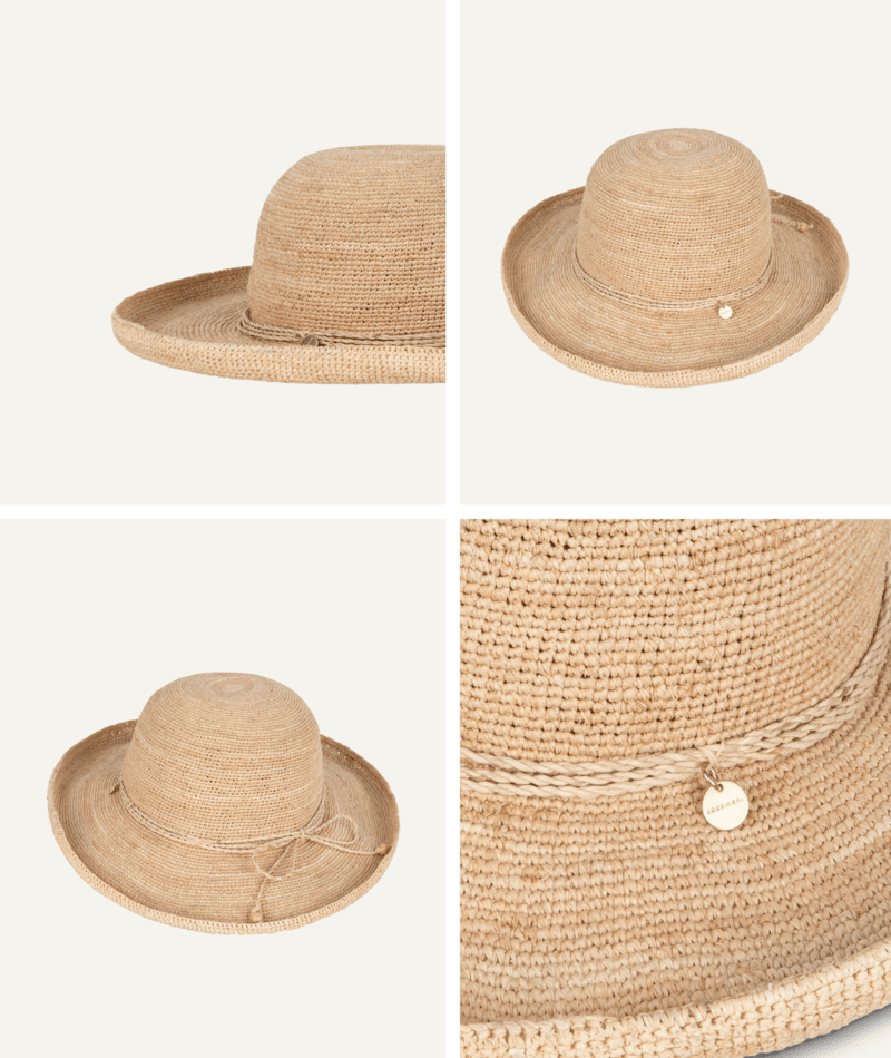 Womens Upturn Maria Natural Hats & Millinery Kooringal