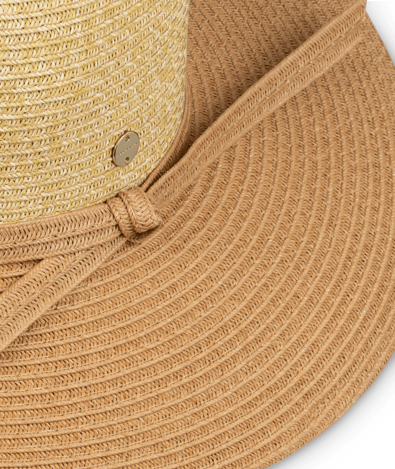 Santa Cruz Womens Mid Brim Two Tone Natural Hats & Millinery Kooringal