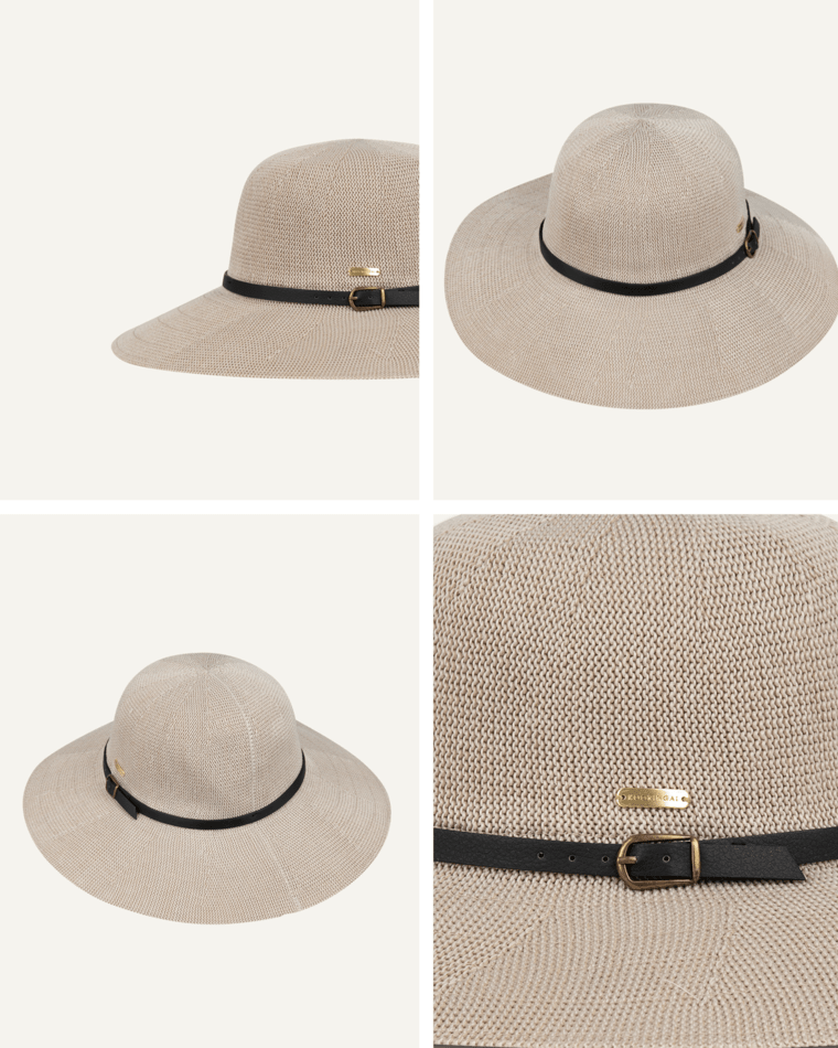 Womens Wide Brim Leslie Taupe Hats & Millinery Kooringal