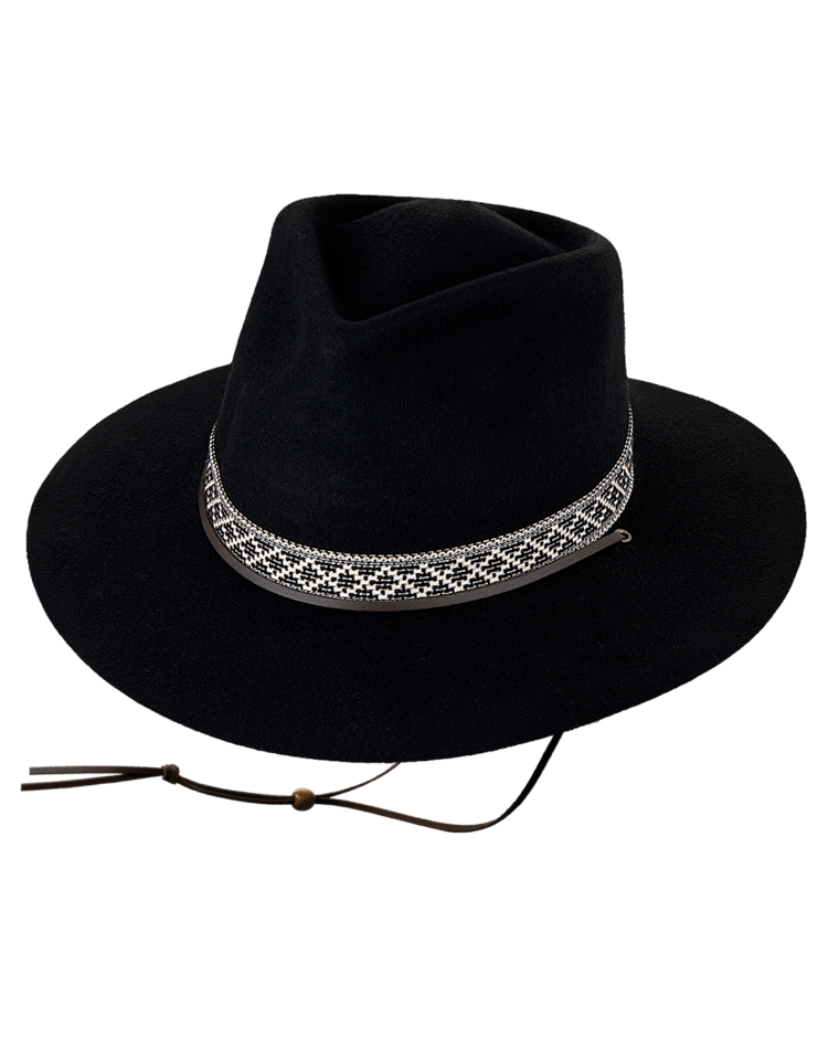 Womens Wide Brim Phoenix Black Hats & Millinery Kooringal S (57cm)