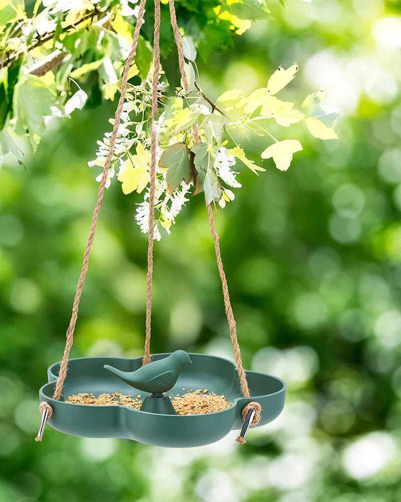 Bamboo Bird Feeder Large Green Flower Gifts and Accessories Annabel Trends