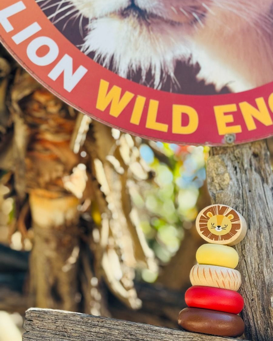 Wooden Mini Safari Animal Stacking Toy Gifts and Accessories ToysLink