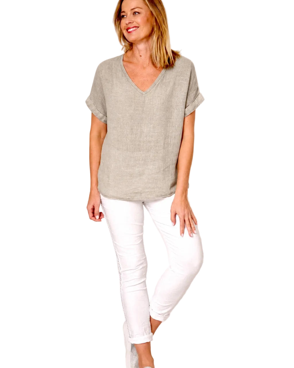 Linen Top Fango Tops La Strada S(8-10)
