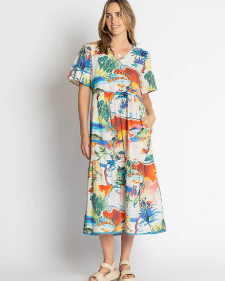 Alba Midi Print Dresses Lula Life