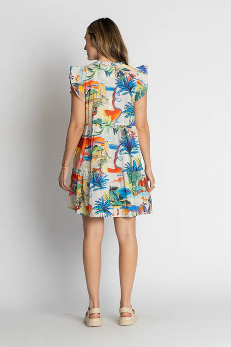 Alba Ruffle Dress Print Dresses Lula Life