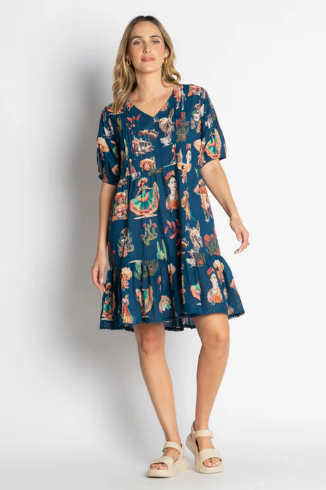 Arriba Dress Navy Dresses Lula Life
