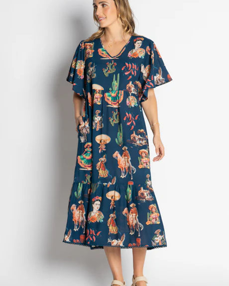 Arriba Midi Navy Dresses Lula Life