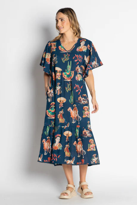 Arriba Midi Navy Dresses Lula Life