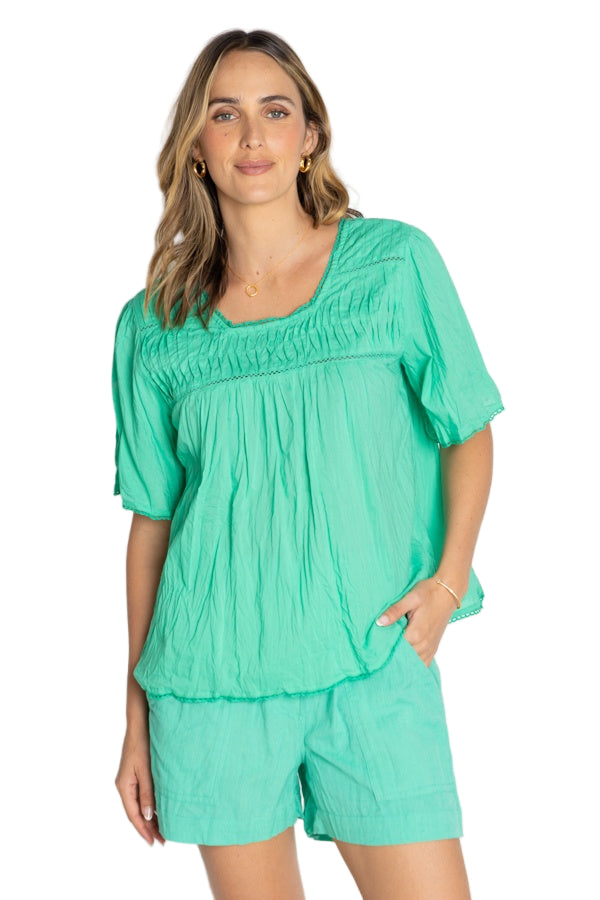 Celeste Cropped Top Sea Tops Lula Life S(8-10)