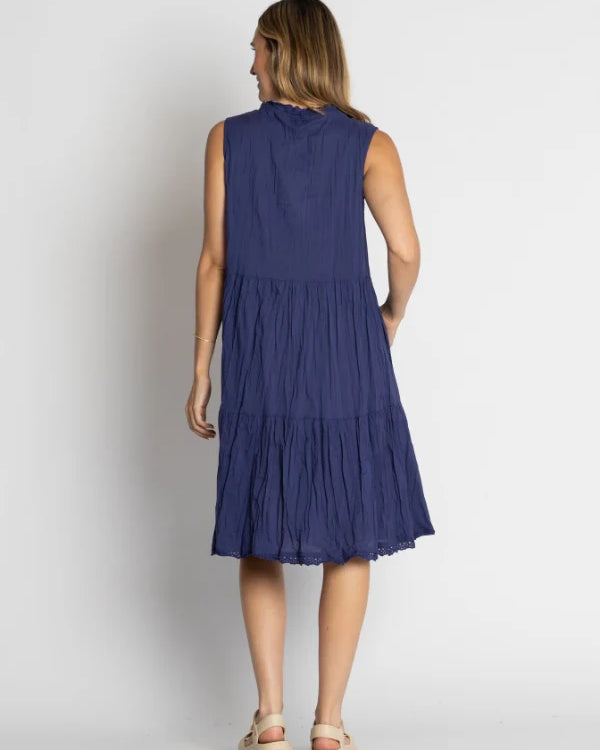 Celeste Sleeveless Dress Navy - Global Free Style