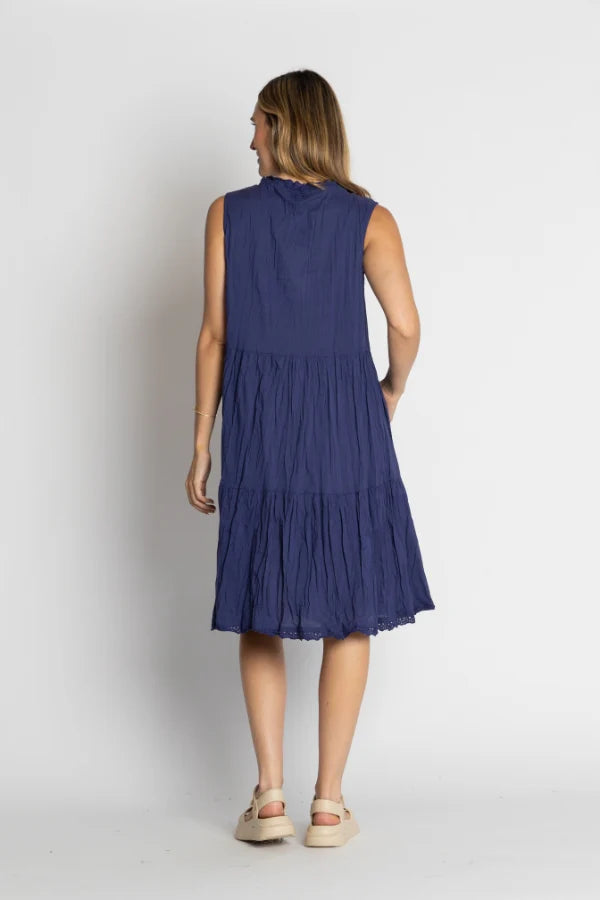 Celeste Sleeveless Dress Navy - Global Free Style