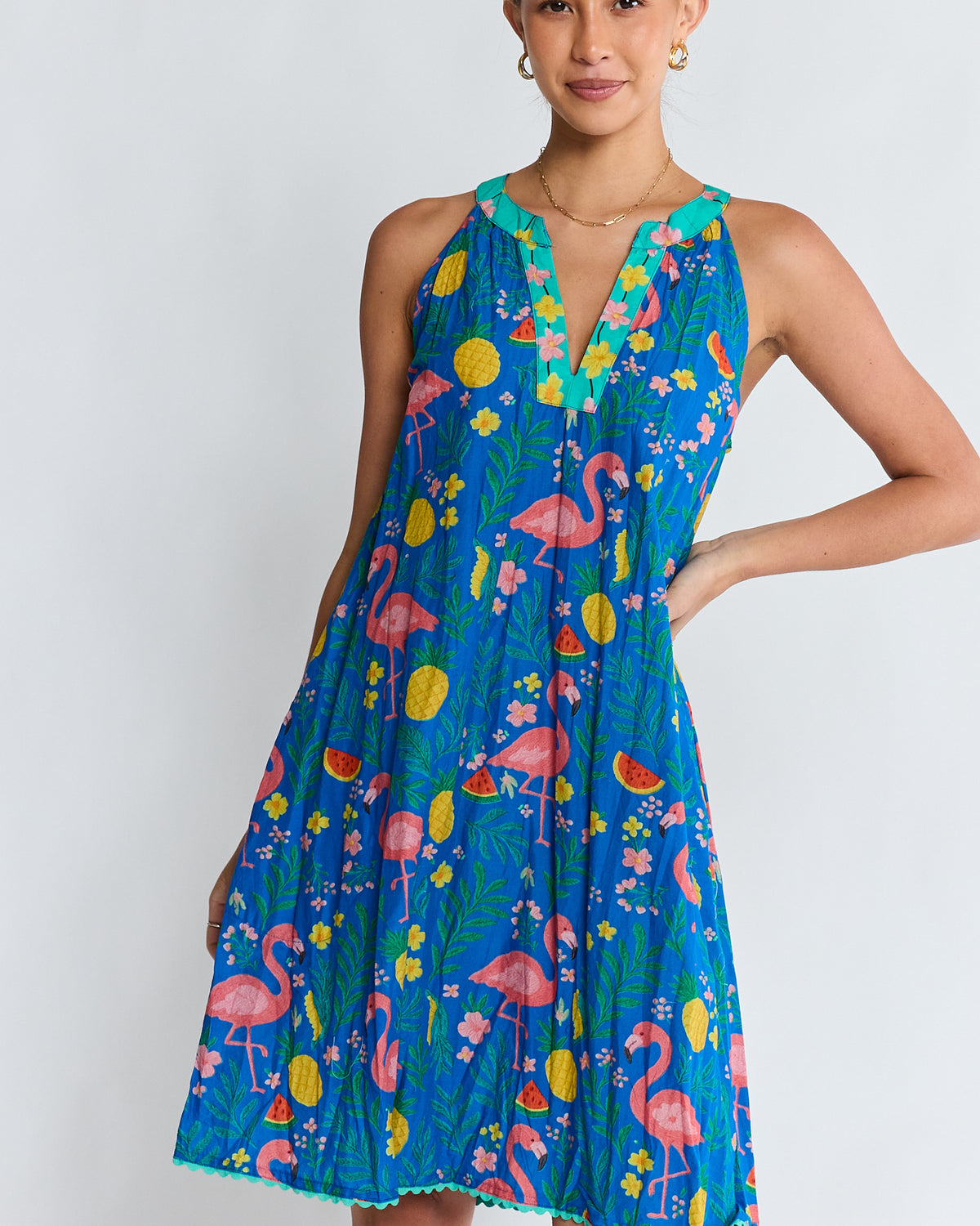 Flamingo Sun Dress Azure Dresses Lula Life