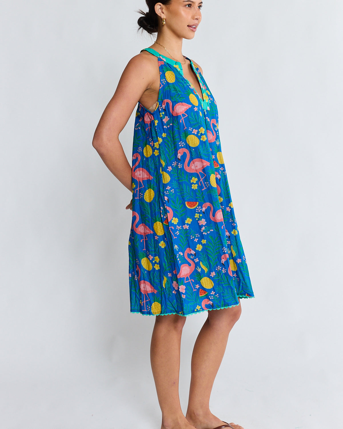 Flamingo Sun Dress Azure Dresses Lula Life