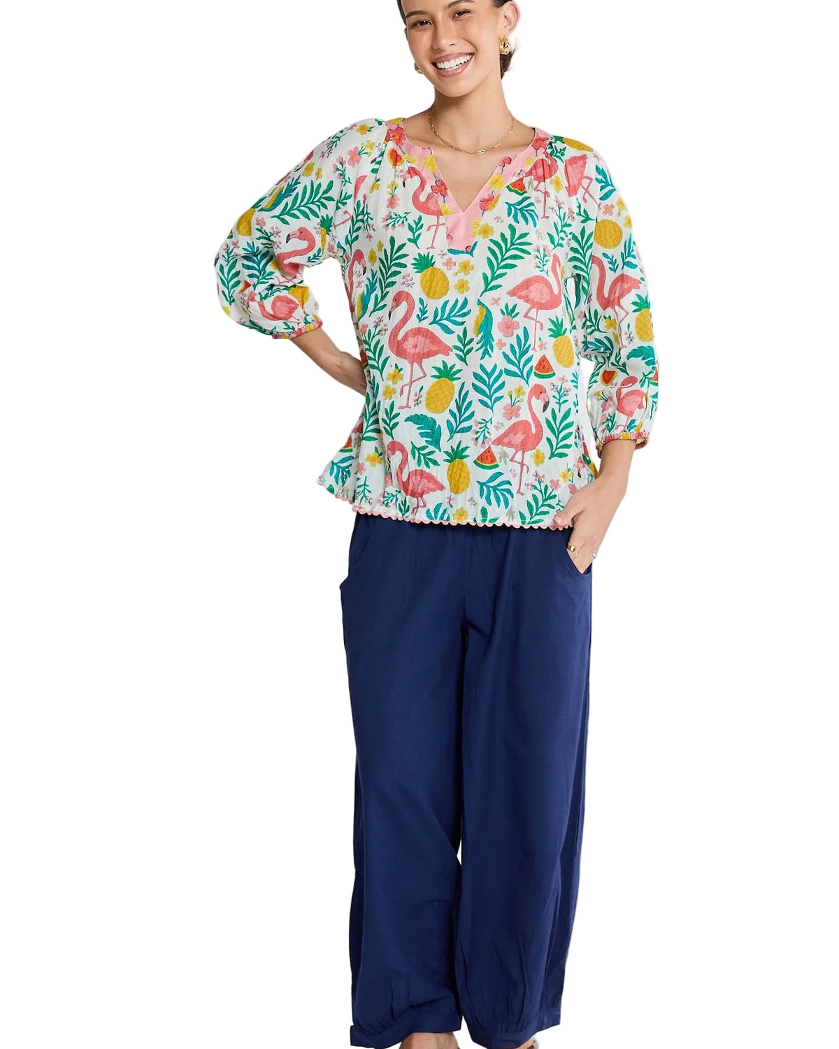 Flamingo Top White Tops Lula Life XS(36)