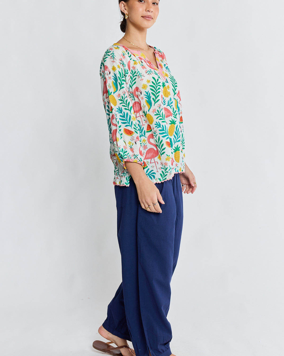 Flamingo Top White Tops Lula Life