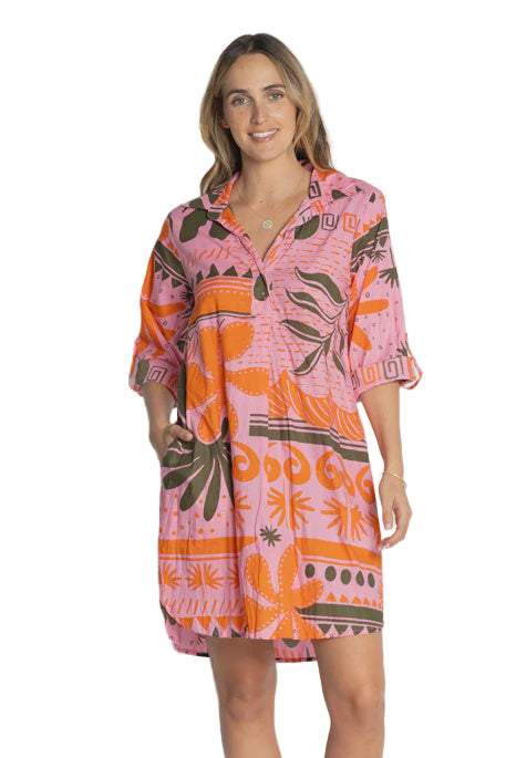 Godiva Shirtmaker Coral Dresses Lula Life S(8-10)