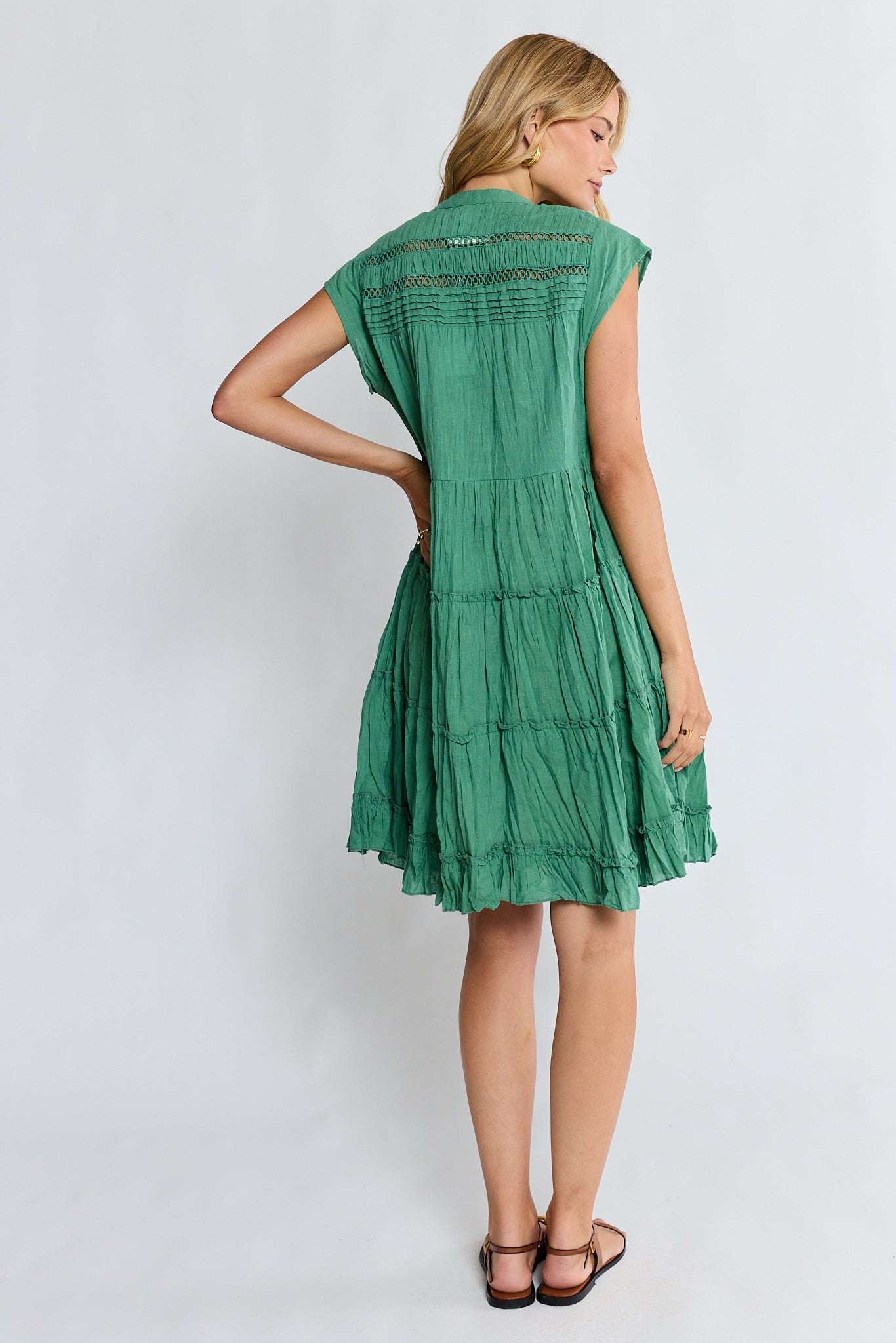 Laverne Tier Dress Gumleaf Dresses Lula Life