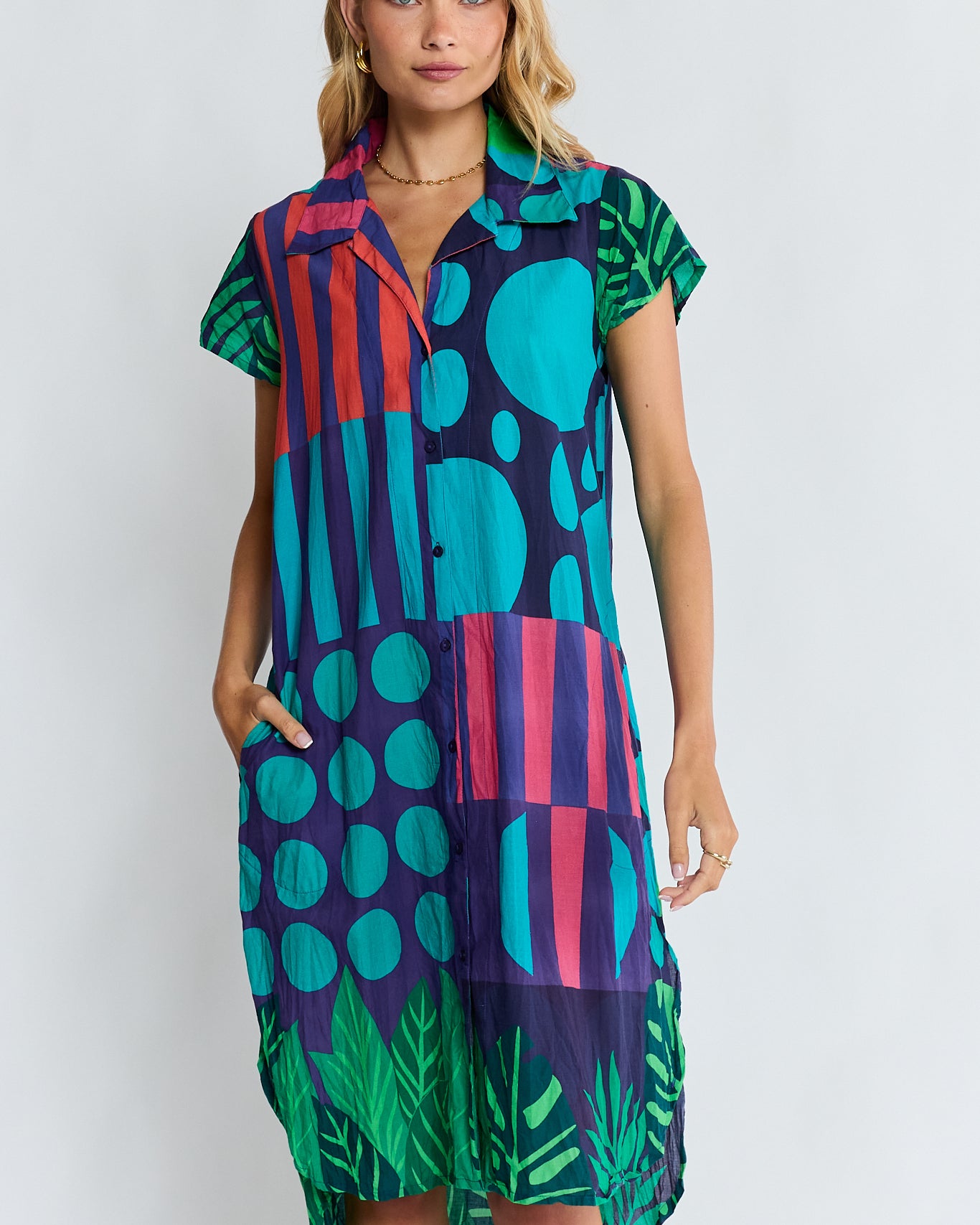 Rhea Shirtmaker Navy Tops Lula Life