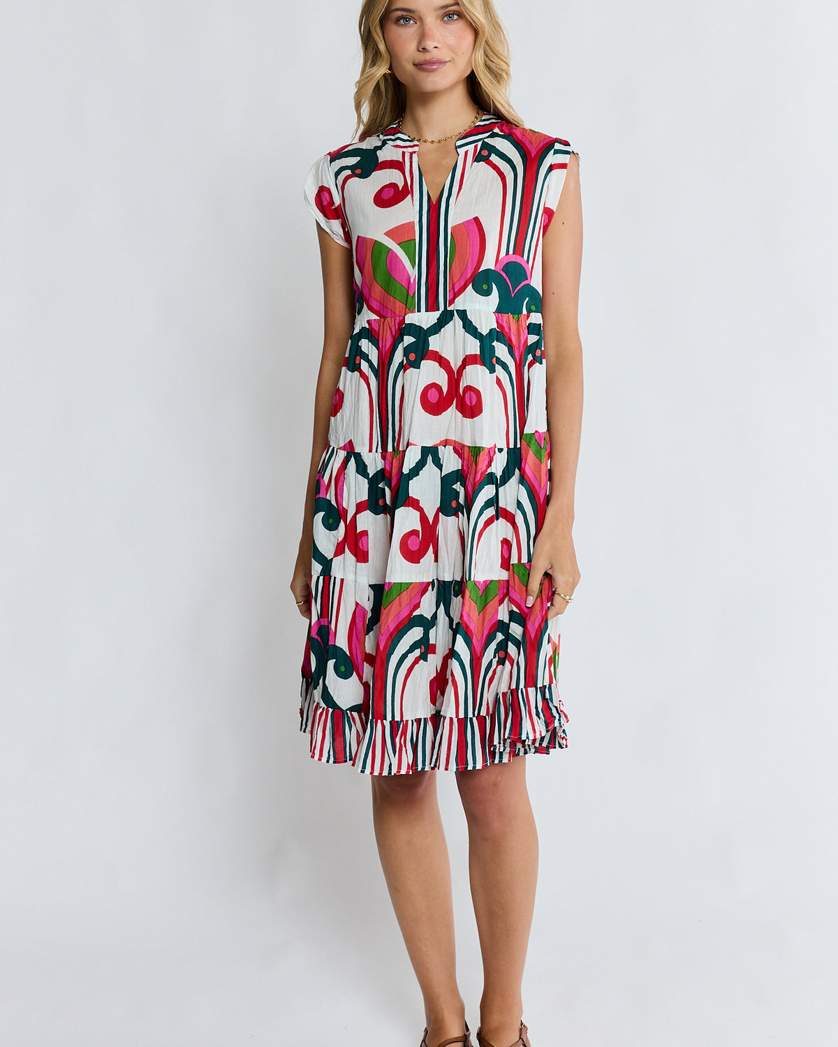 Sadie Tier Dress Melon Dresses Lula Life