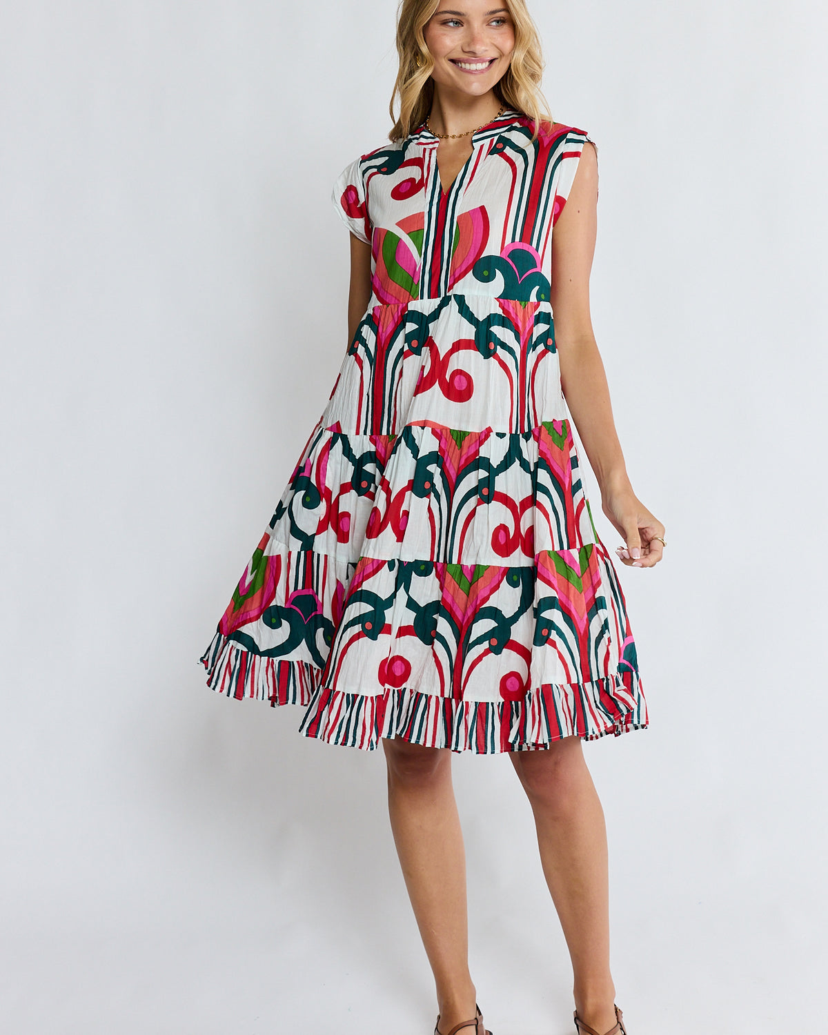 Sadie Tier Dress Melon Dresses Lula Life