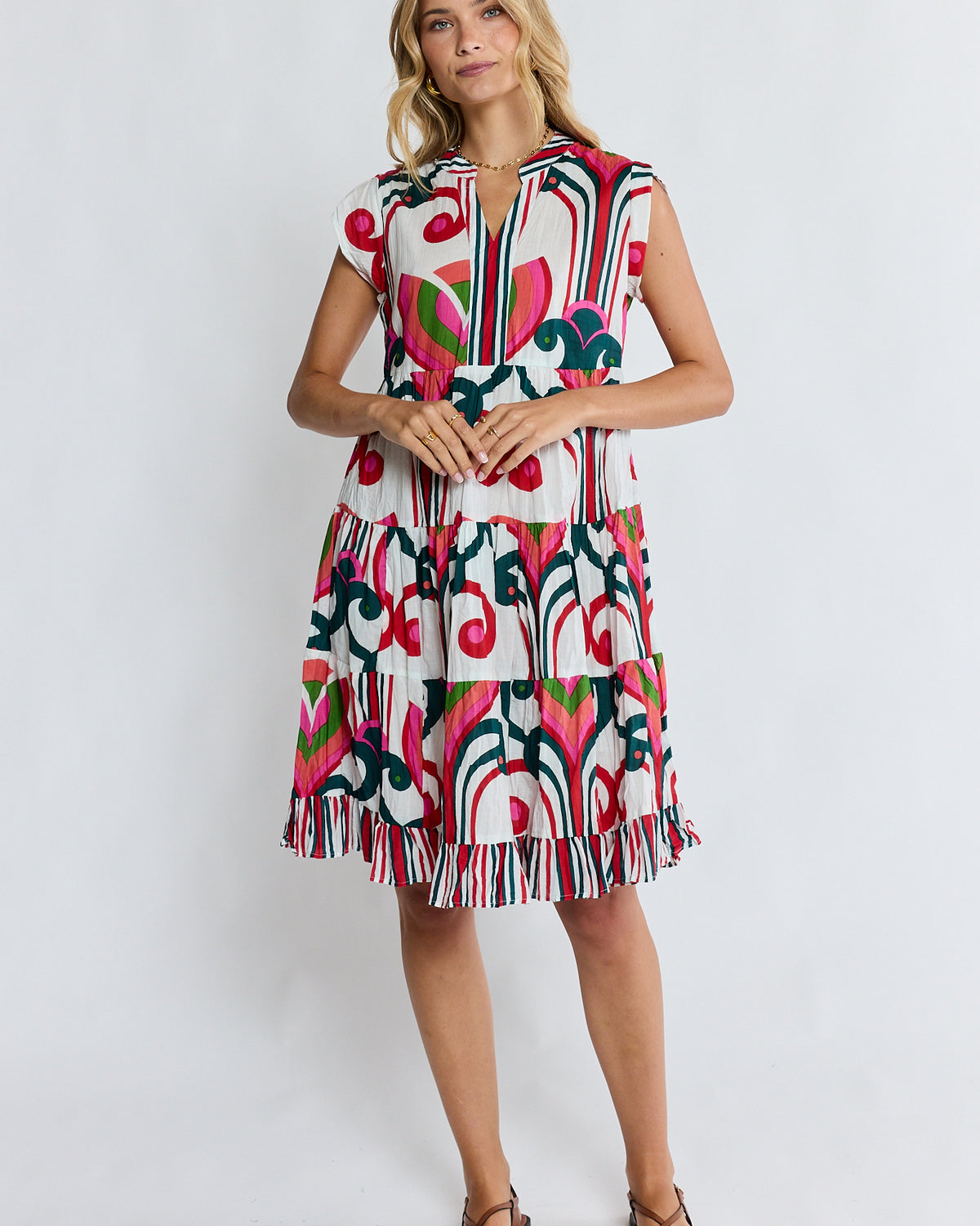 Sadie Tier Dress Melon Dresses Lula Life