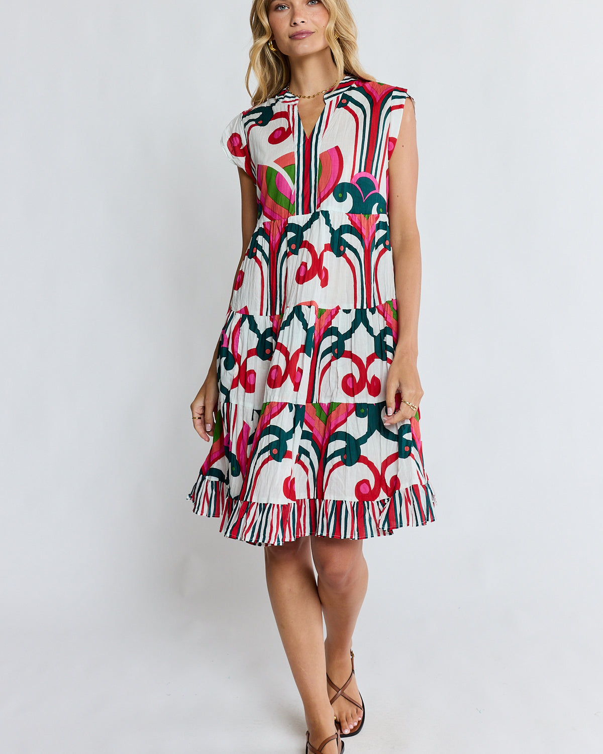 Sadie Tier Dress Melon Dresses Lula Life